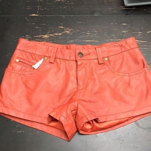 Free People size 0 vegan leather shorts